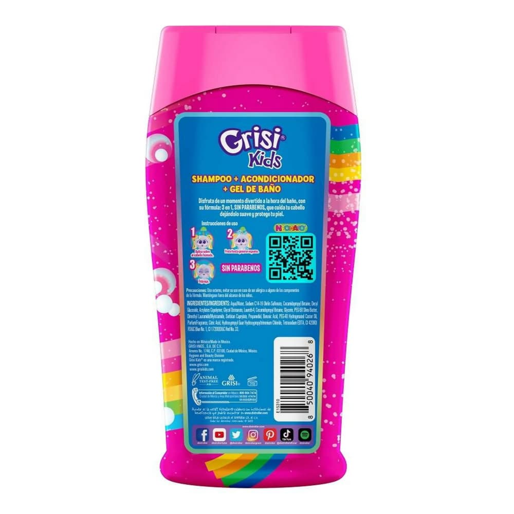 Champú infantil 3 en 1 Neonatos Grisi Kids (300 ml) - Miniatura 2
