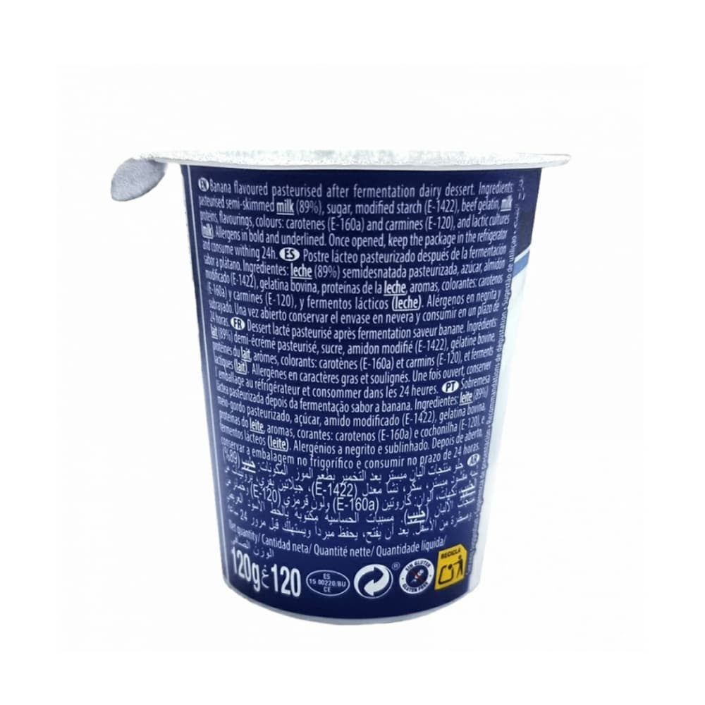 Yogurt sabor plátano Original PMI (4 x 120 g / 4.23 oz) - Miniatura 2