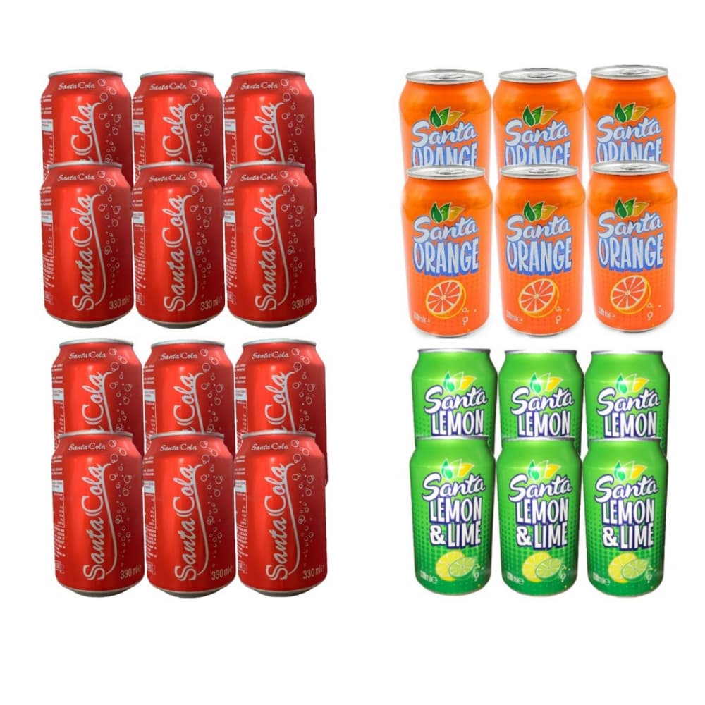 Combo refresco gaseado cola + naranja + limón Santa - Imagen 1