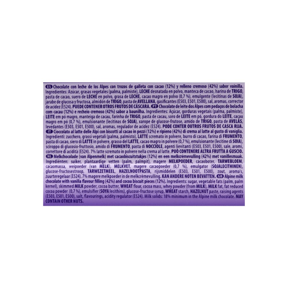 Chocolate con leche de los Alpes con trozos de galleta con cacao Oreo Milka (100 g / 3.52 oz) - Miniatura 2