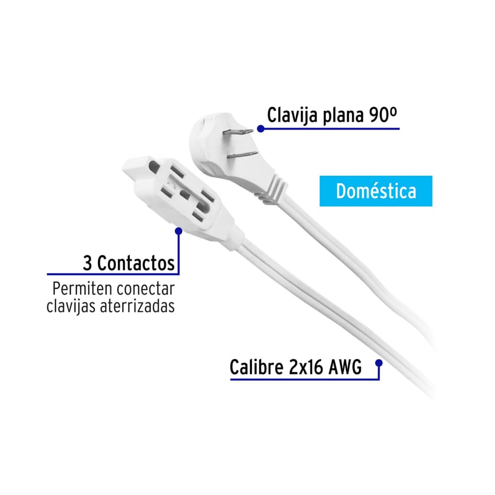 Extensión eléctrica de 2m Volteck 48000 - Miniatura 2