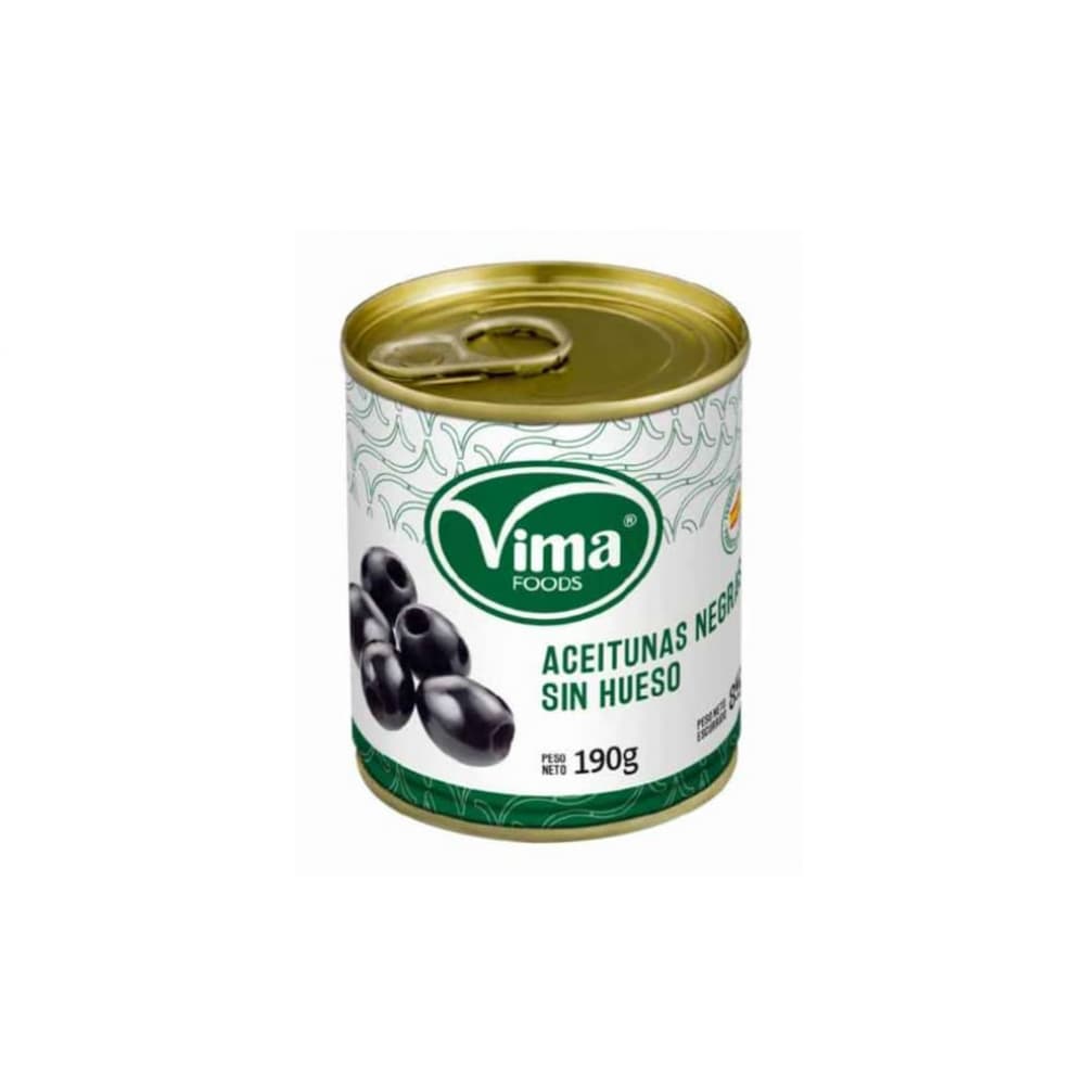 Aceitunas negras sin hueso Vima Foods (190 g / 6.7 oz) - Imagen 1