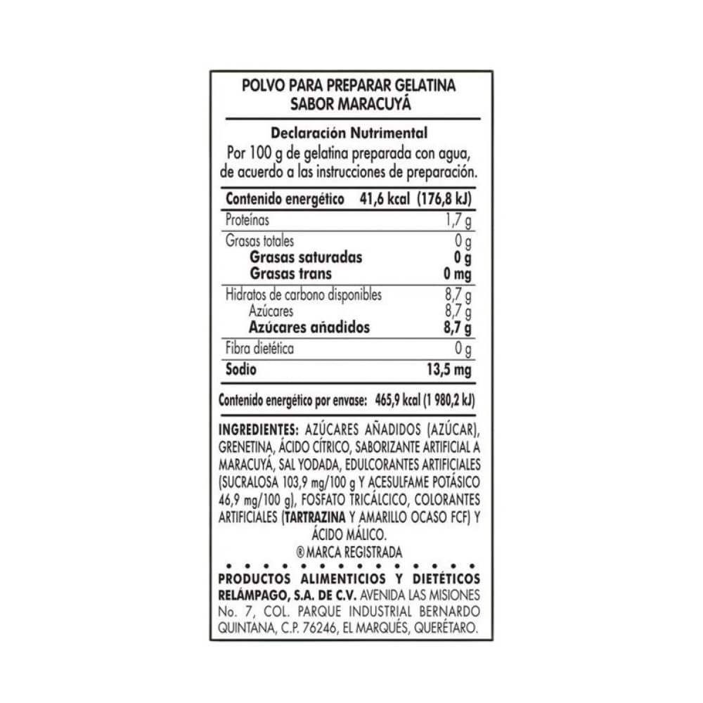 Gelatina sabor maracuya D'Gari (120 g / 4.2 oz) - Miniatura 2