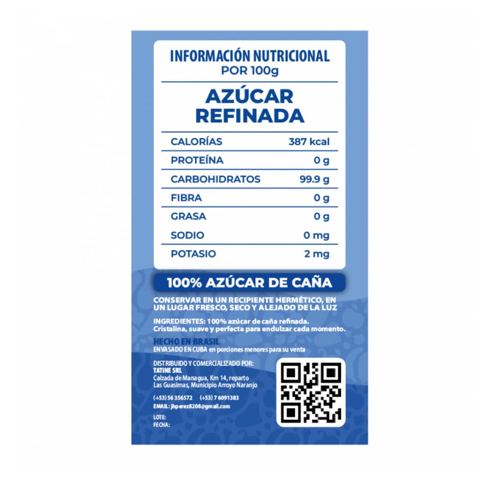 Azúcar blanca refinada Campo Vivo (10 x 500 g / 1.1 lb) - Miniatura 2