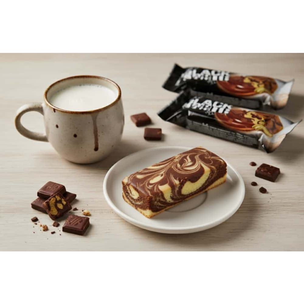 Pastel cubierto de cacao con relleno de chocolate con leche Black & White (55 g / 1.94 oz) - Miniatura 4