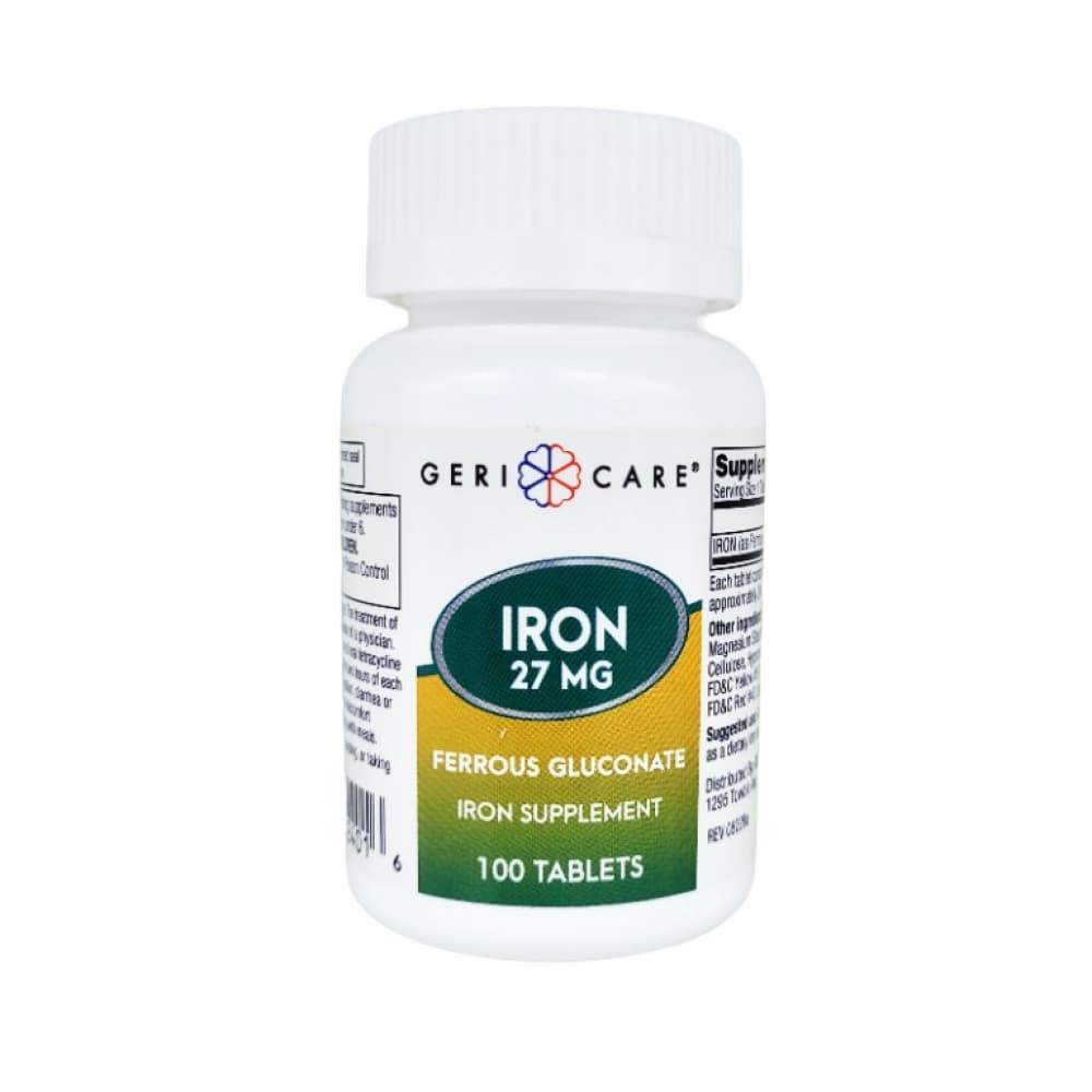 Hierro. Gluconato ferroso 27 mg (100 tabletas) - Imagen 1