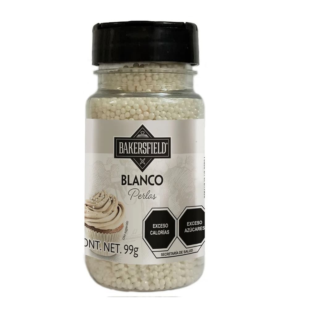 Perlas blancas para decorar postres Bakersfield (99 g / 3.5 oz) - Miniatura 1