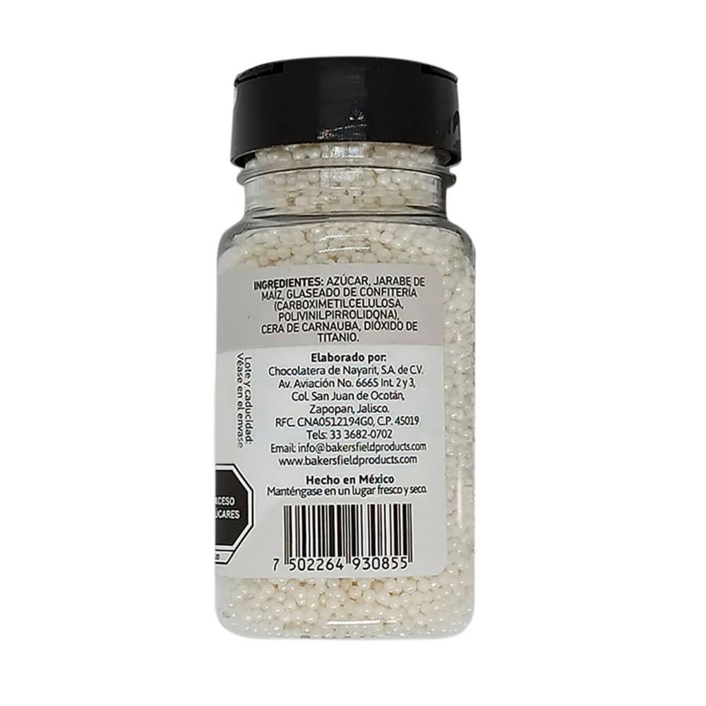 Perlas blancas para decorar postres Bakersfield (99 g / 3.5 oz) - Miniatura 2