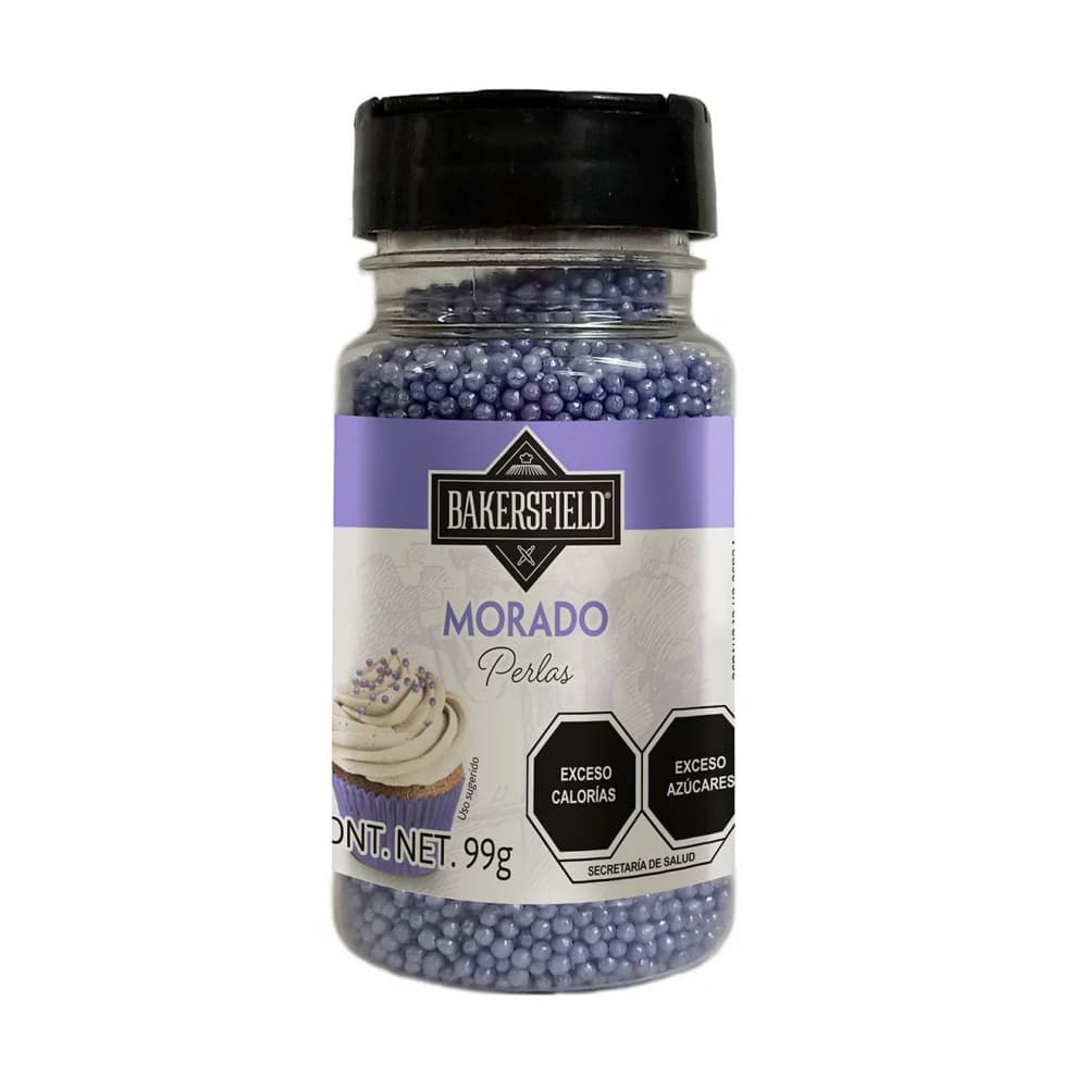 Perlas moradas para decorar postres Bakersfield (99 g / 3.5 oz) - Imagen 1