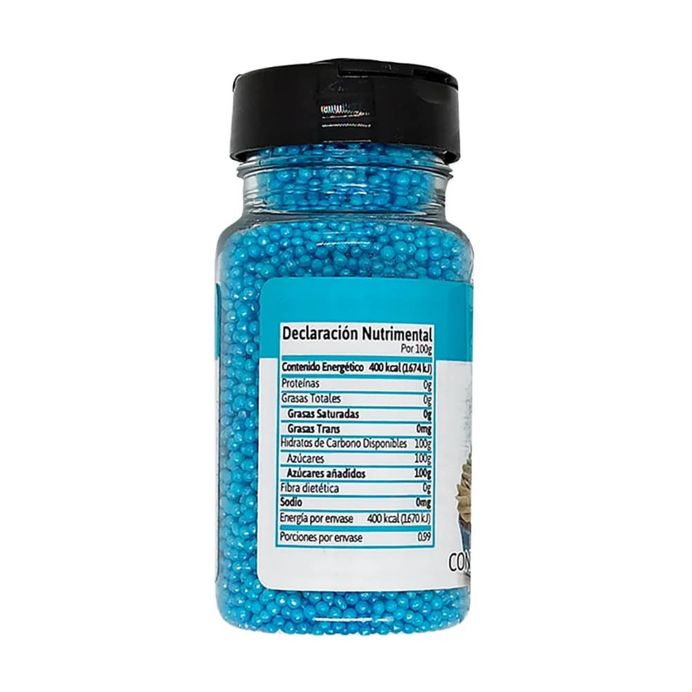 Perlas azules para decorar postres Bakersfield (99 g / 3.5 oz) - Miniatura 3