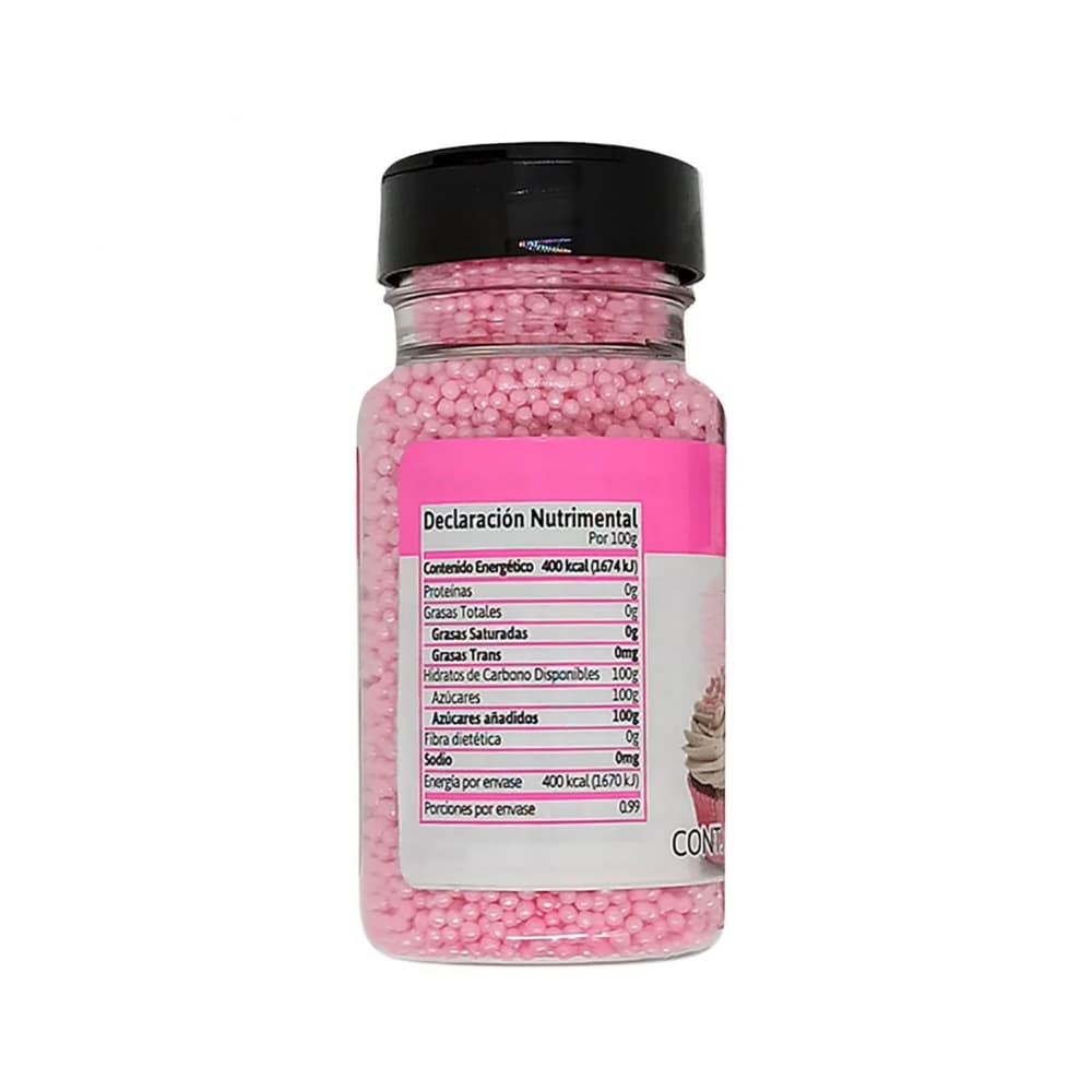 Perlas rosadas para decorar postres Bakersfield (99 g / 3.5 oz) - Miniatura 3
