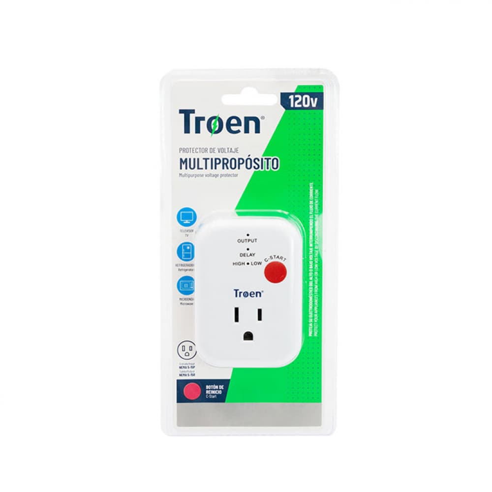 Protector de voltaje multipropósito 120V Troen - Imagen 1