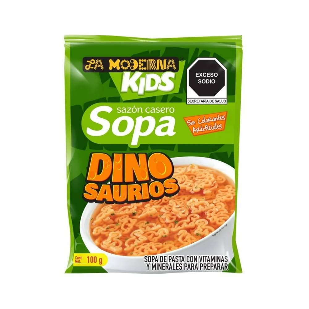 Sopa de pasta dinosaurios La Moderna (100 g / 3.53 oz) - Imagen 1