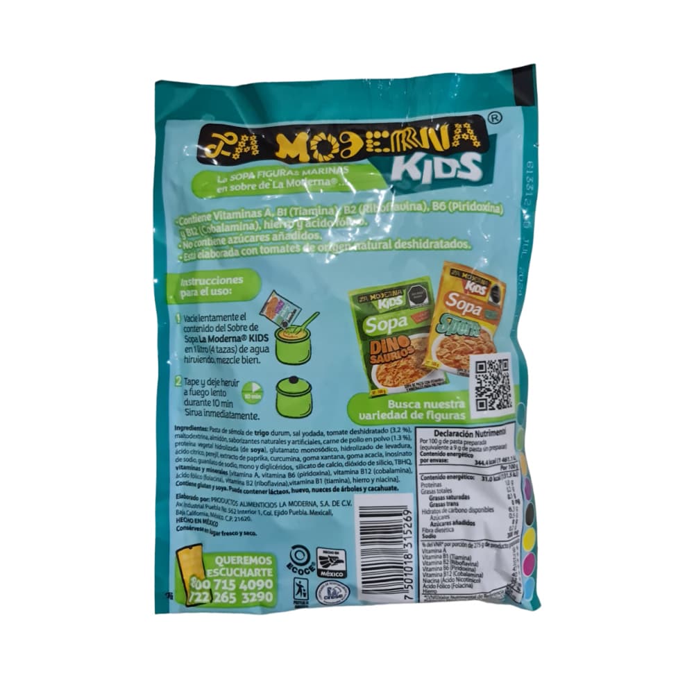Sopa de pasta figuras marinas La Moderna (100 g / 3.53 oz) - Miniatura 2