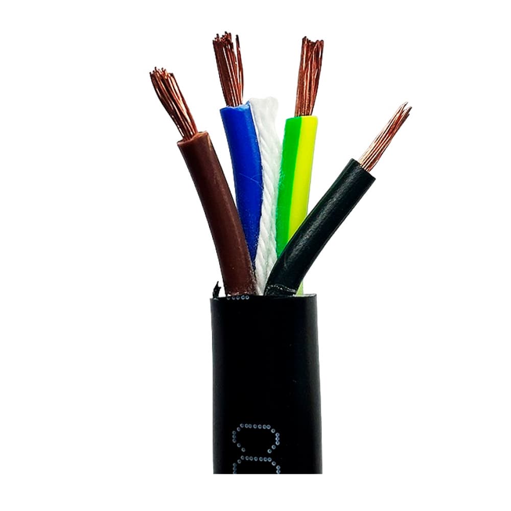 Cable negro 300/500 V sección 6 mm2 de 4 vías (100 m) - Miniatura 2