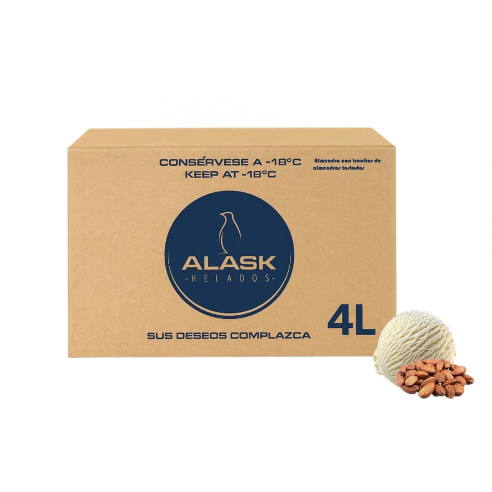 Helado de Almendra con trocitos de almendras tostadas Alask (4 L) - Imagen 1