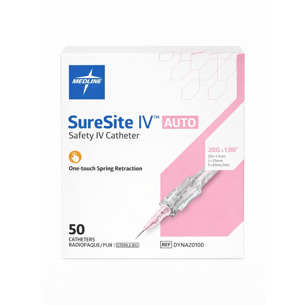 Catéter de inserción intravenosa 20G x 1" Medline SureSite IV - Miniatura 2