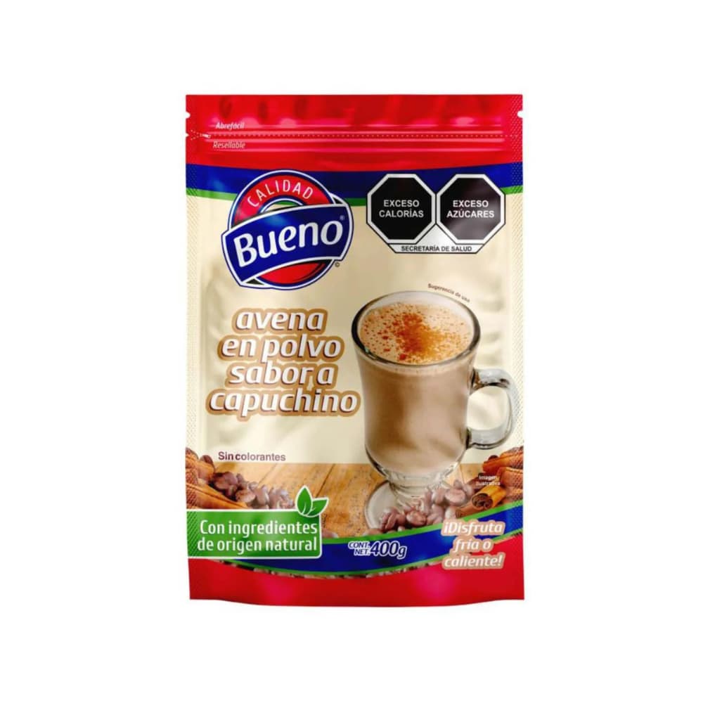 Avena en polvo sabor capuchino Bueno (400 g / 14.1 oz) - Miniatura 1