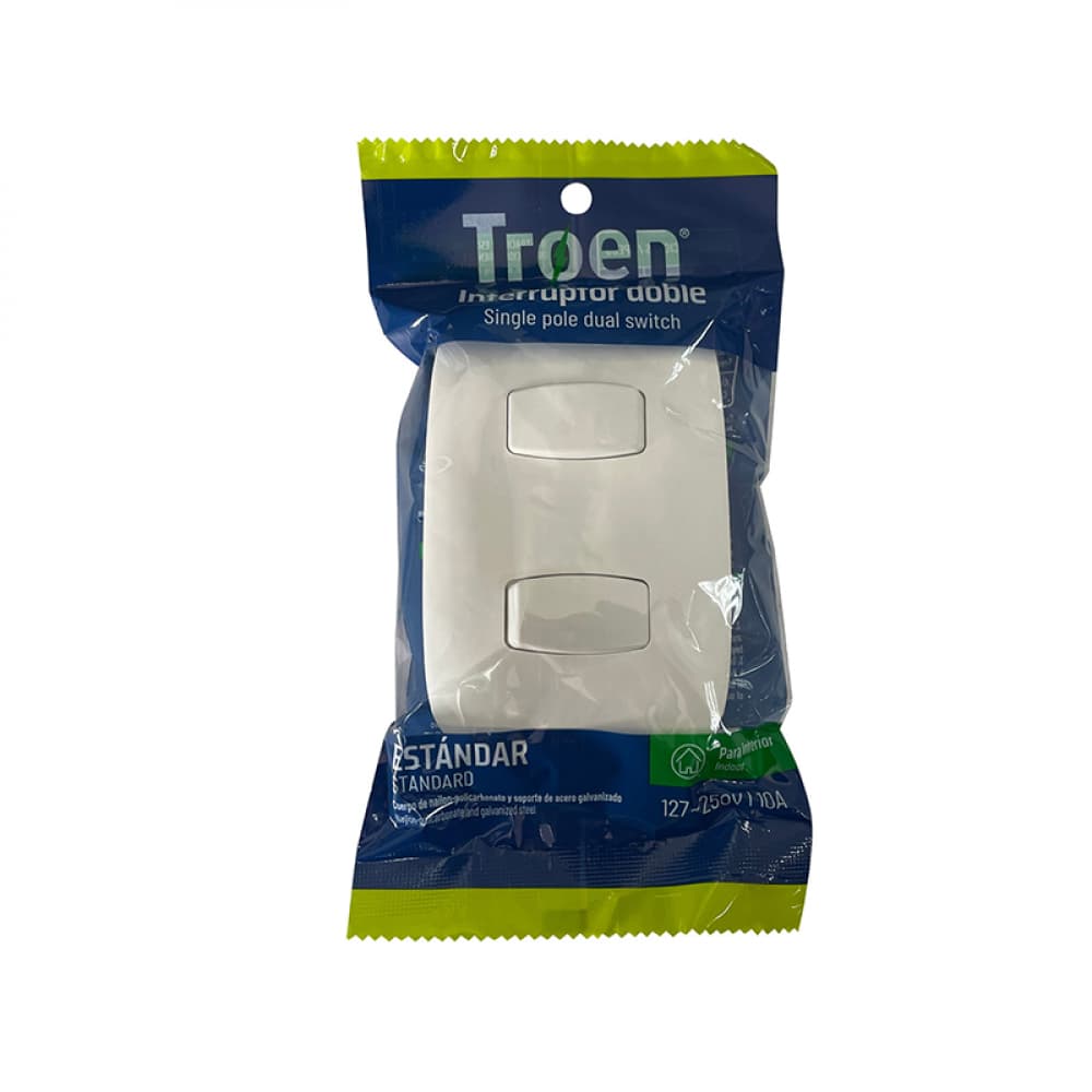 Interruptor doble de 10 A Troen - Imagen 1