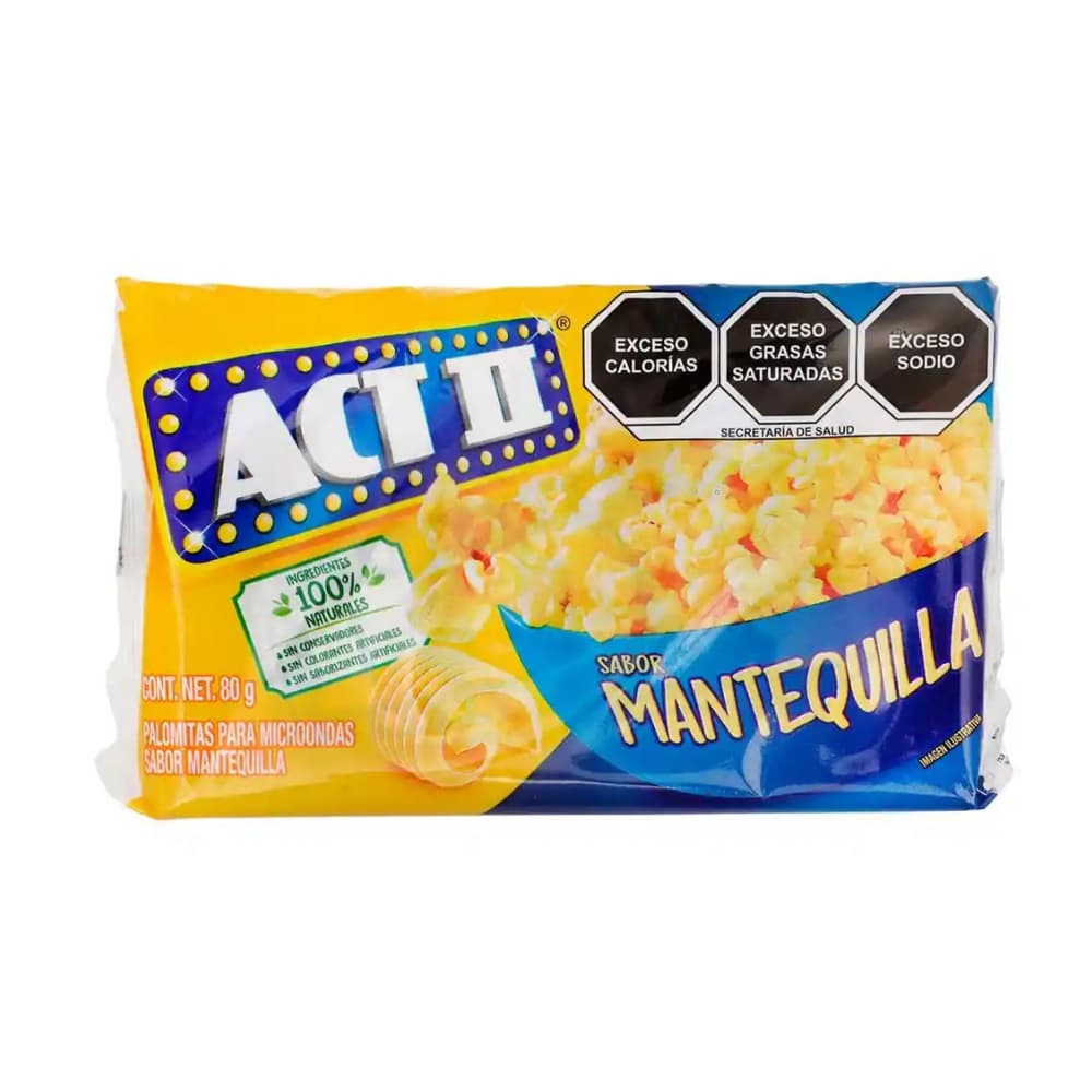Palomitas de maíz sabor mantequilla ACT II (80 g / 2.82 oz) - Imagen 1