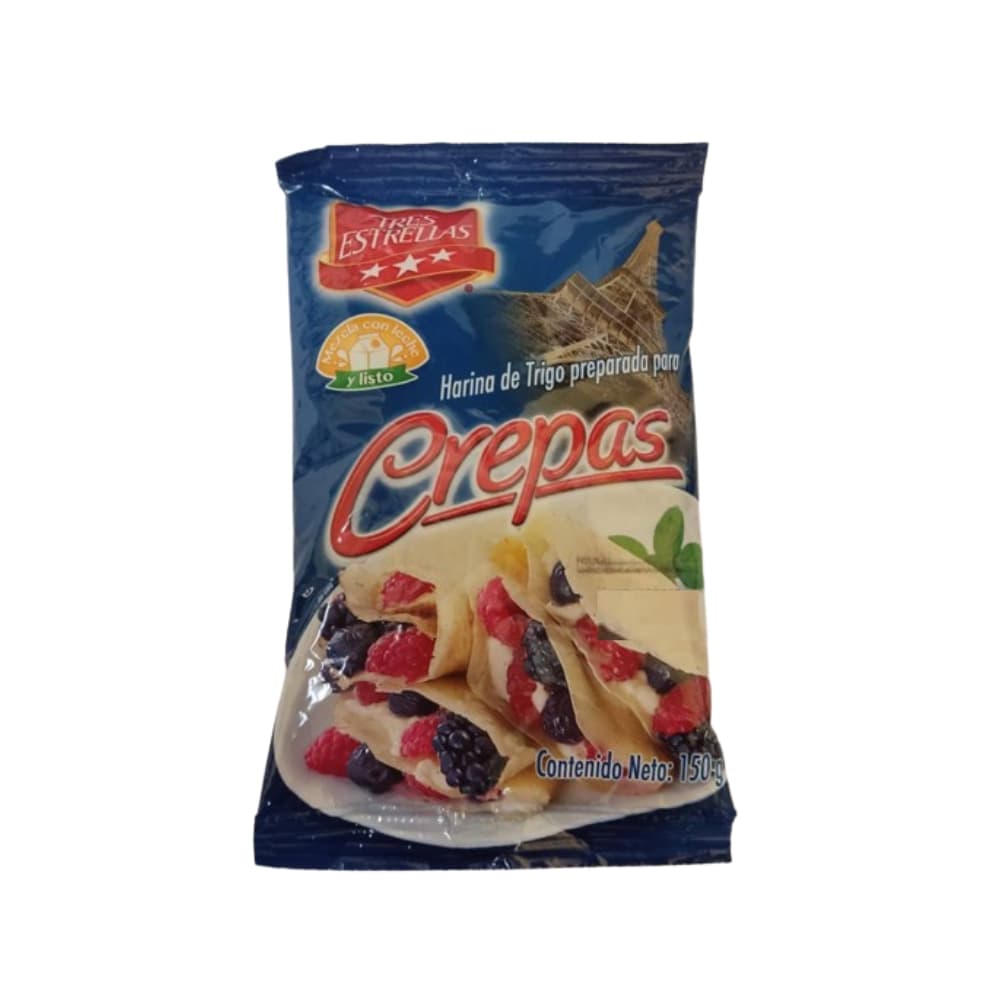 Harina de trigo preparada para crepas Tres Estrellas (150 g / 5.3 oz) - Imagen 1