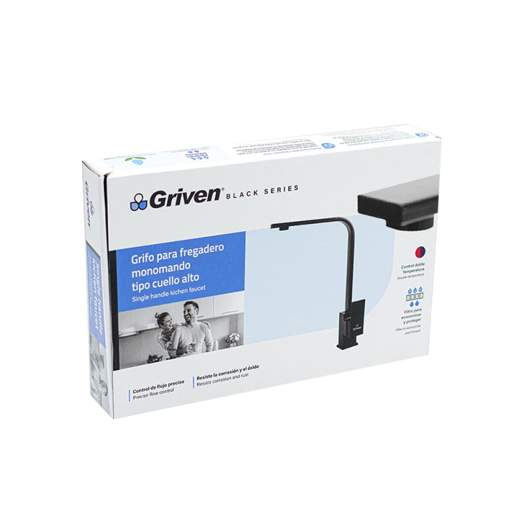 Grifo monomando mesclador - Serie Black - para fregadero Griven - Miniatura 2