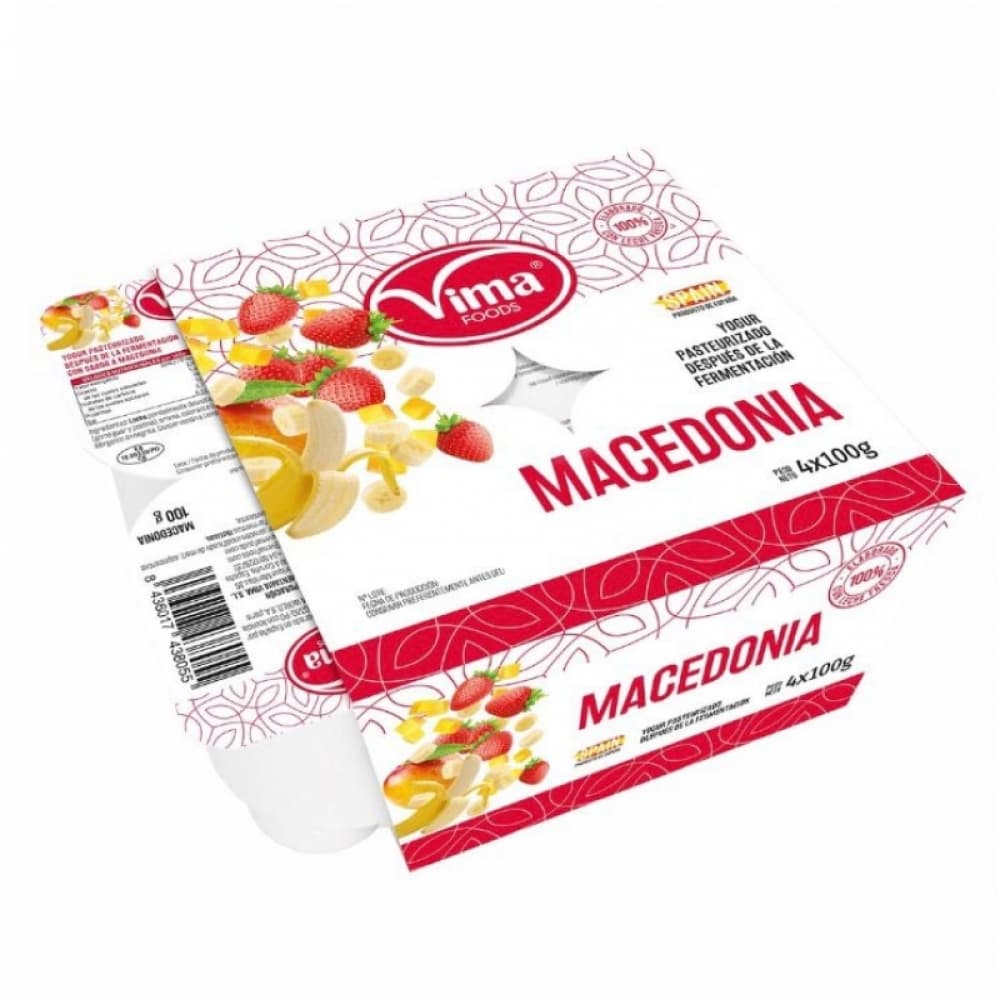 Yogurt pasteurizado de macedonia Vima Foods (4 x 100 g / 3.52 oz) - Miniatura 3