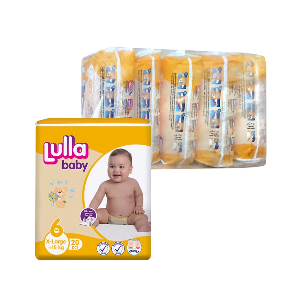 Pañales desechables - culeros - para bebé etapa 6 Lulla Baby X-Large (5 x 20 U) - Imagen 1
