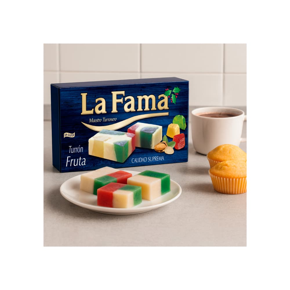 Turrón de Chocolate con Almendra La Fama + Turrón de Coco La Fama + Turrón de Fruta La Fama - Miniatura 2
