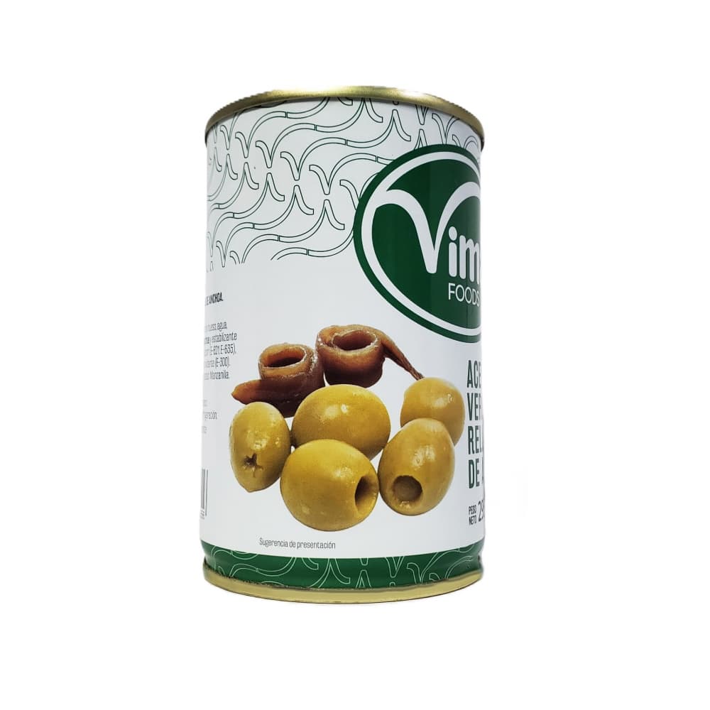 Aceitunas verdes rellenas de anchoa Vima Foods (295 g / 10.40 oz) - Miniatura 4