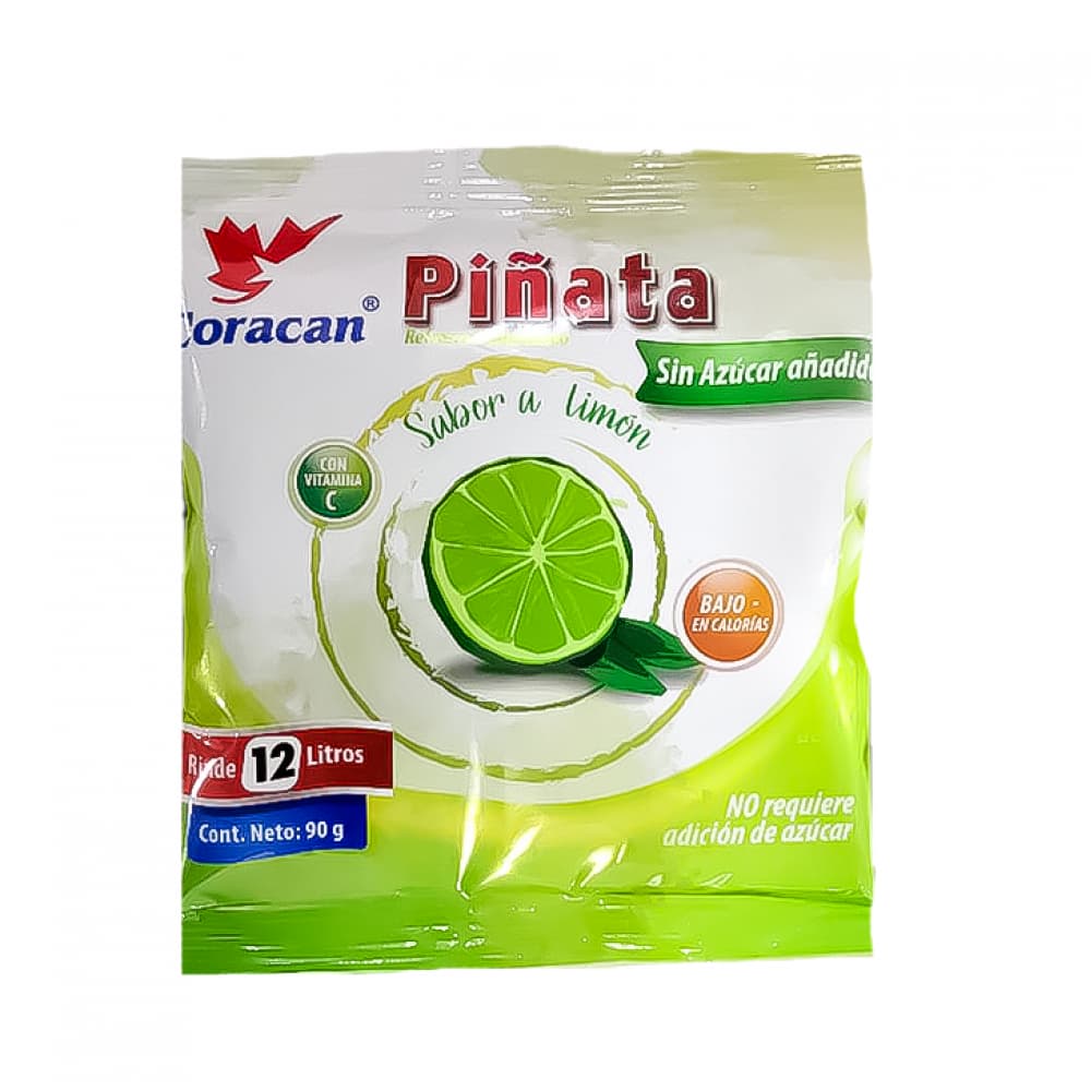 Refresco instantáneo sabor limón Piñata Coracan (90 g / 3.17 oz) - Imagen 1