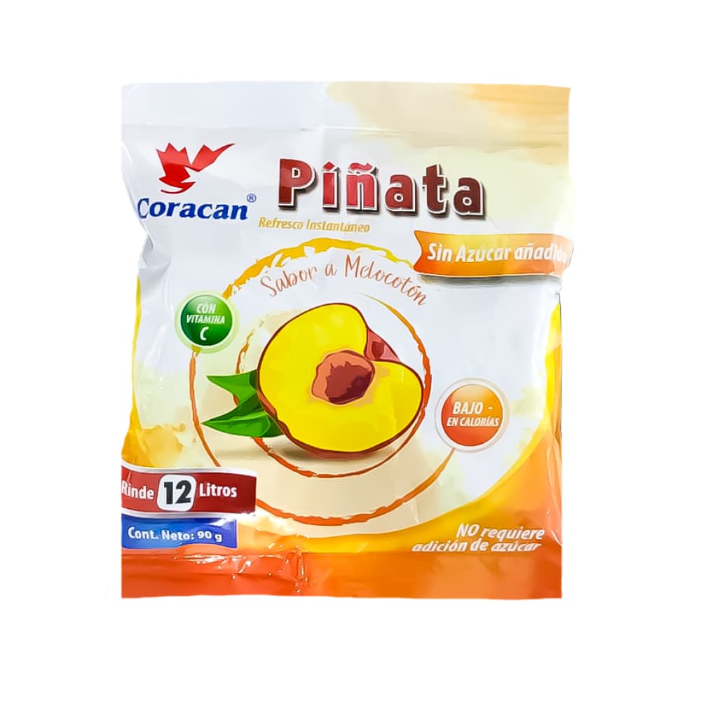 Refresco instantáneo sabor melocotón Piñata Coracan (90 g / 3.17 oz) - Imagen 1