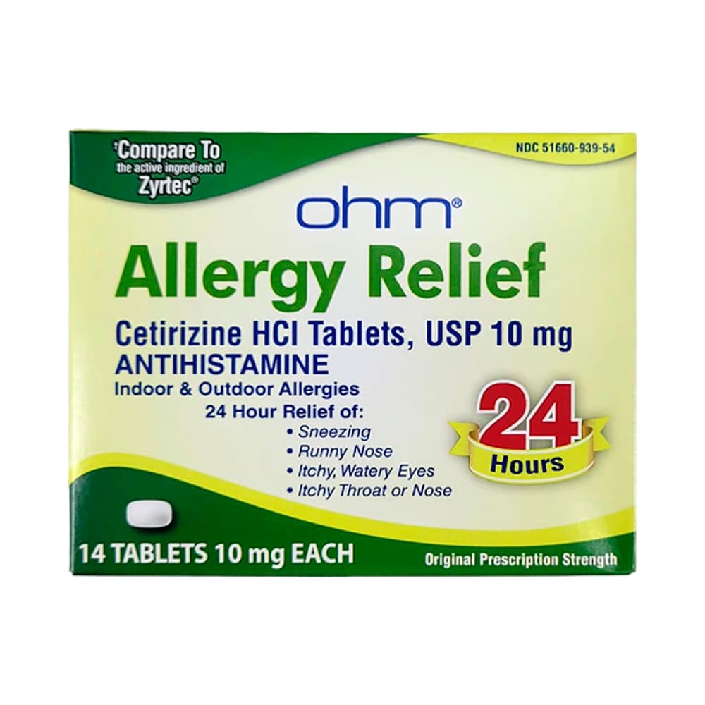 Clorhidrato de cetirizina 10 mg Ohm (14 tabletas) - Imagen 1