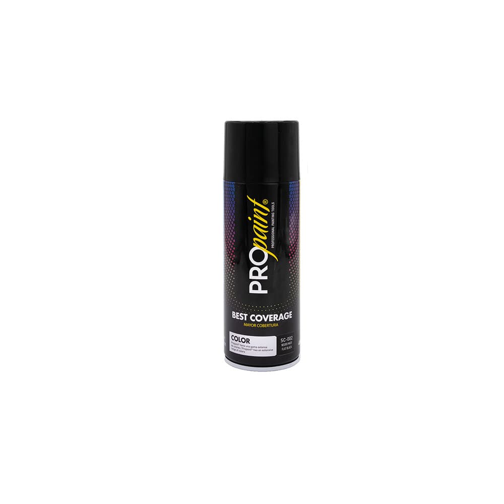 Pintura en aerosol negro mate Pro Paint (400 ml) - Imagen 1