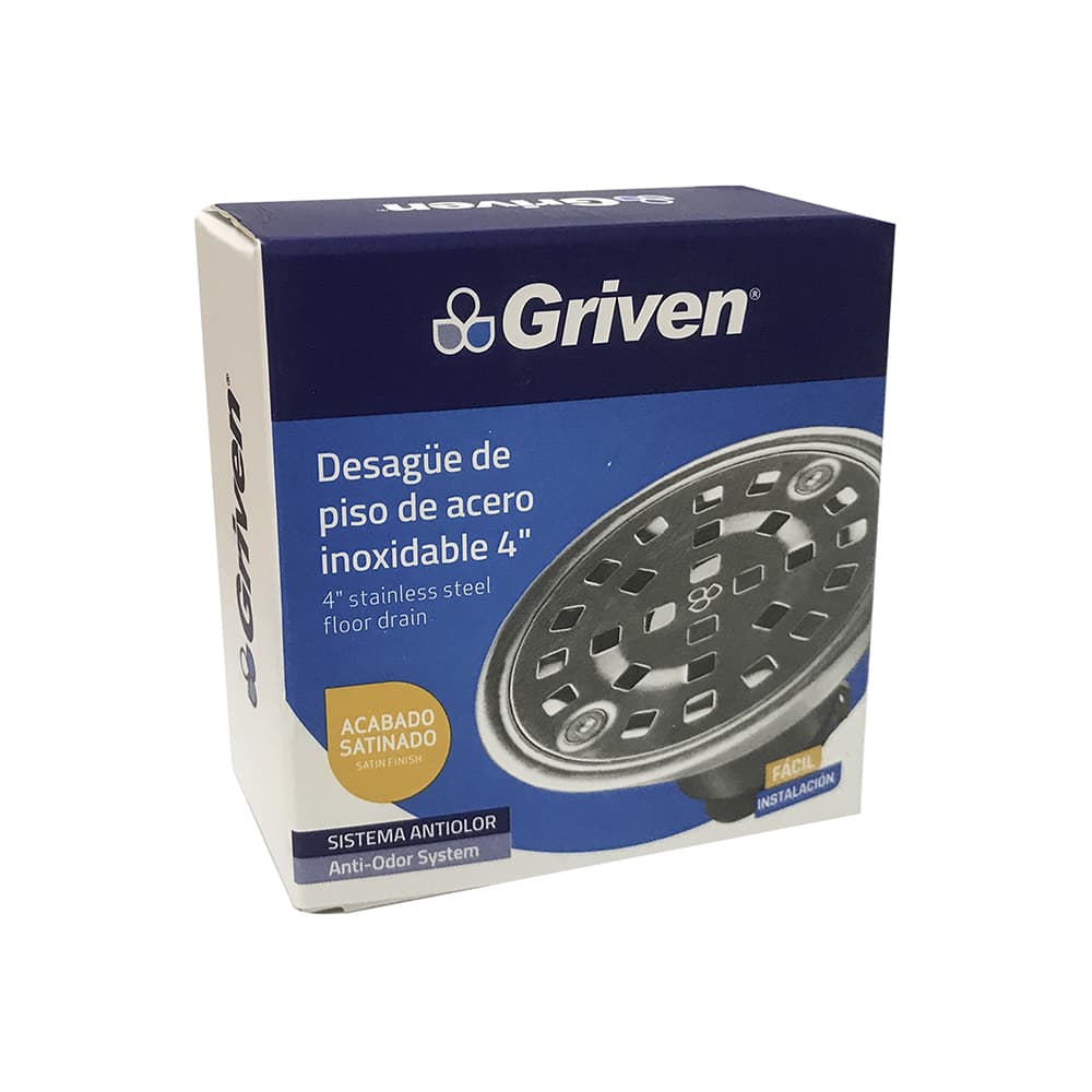 Desagüe redondo de acero inoxidable de 4" Griven - Miniatura 3