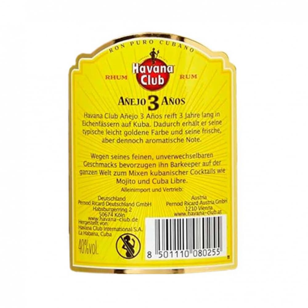 Ron añejo 3 años Havana Club (700 ml) - Miniatura 3