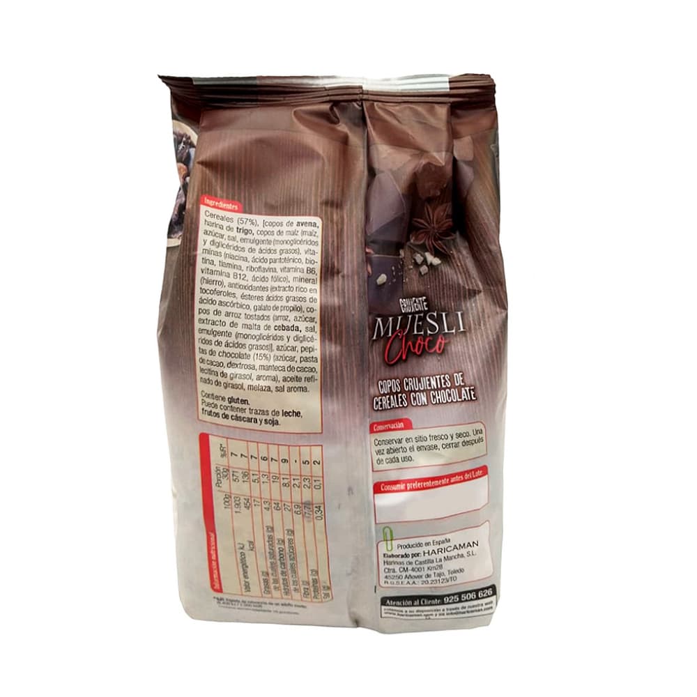 Cereal Muesli crujiente con chocolate Ceridés (500 g / 1.1 lb) - Miniatura 2