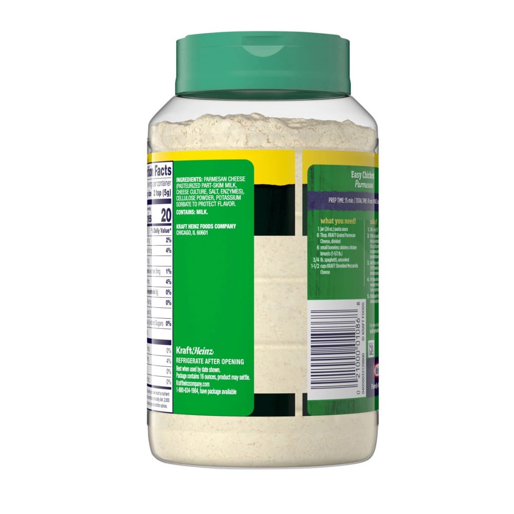 Queso parmesano rallado Kraft (453 g / 1 lb) - Miniatura 2