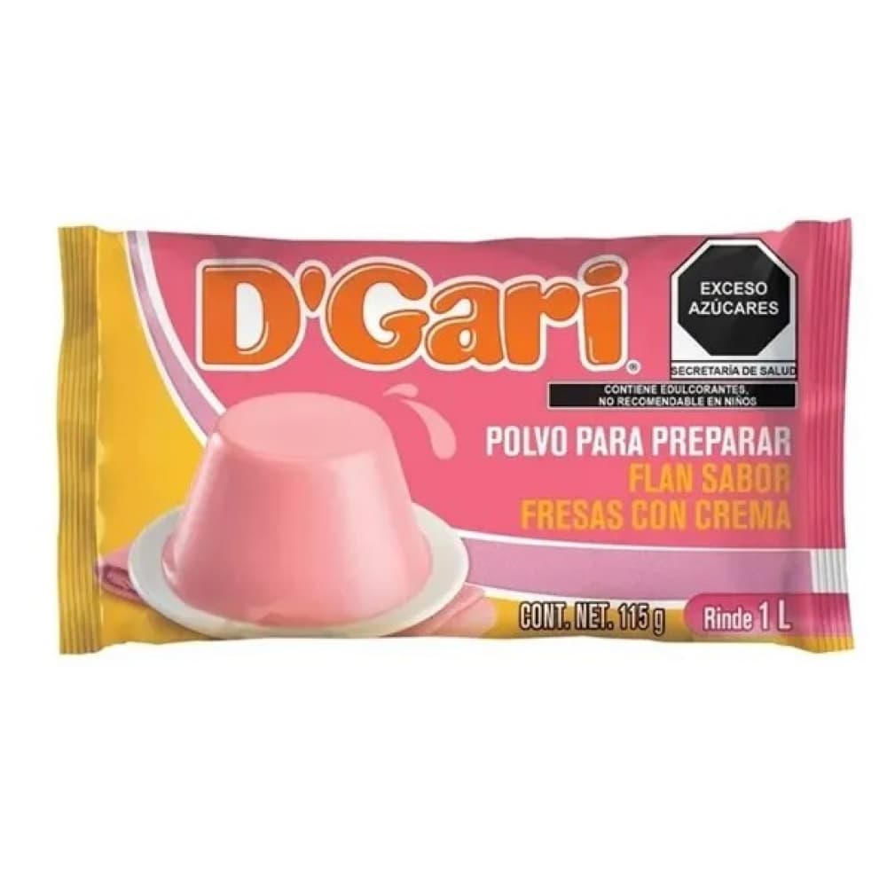 Flan sabor fresas con crema D'Gari (115 g / 4.06 oz) - Miniatura 1