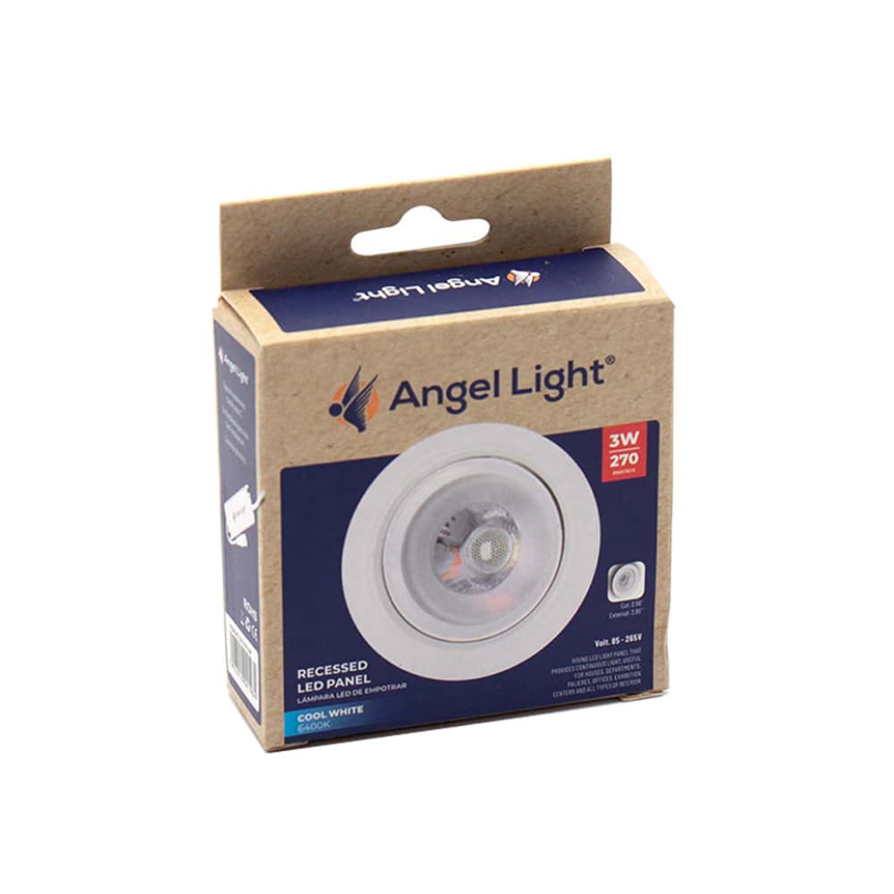 Lámpara panel redonda para empotrar de 3 W Angel Light - Miniatura 1