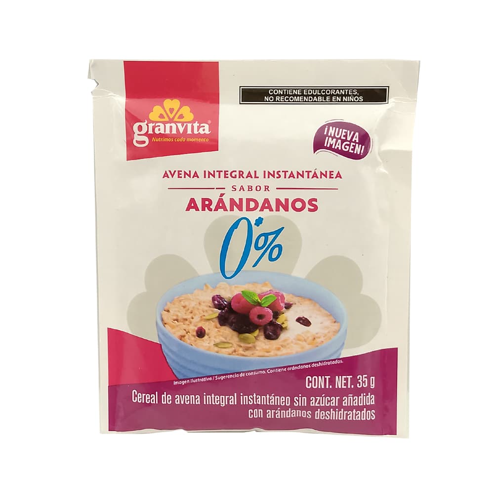 Avena instantánea integral sabor arádanos (35 g / 1.23 oz) - Imagen 1