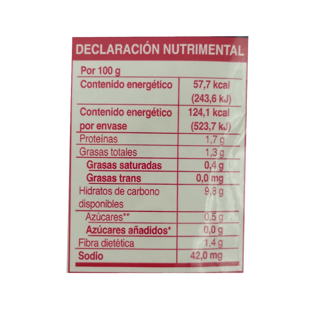 Avena integral instantánea sabor fresa con crema Granvita (35 g / 1.23 oz) - Miniatura 2