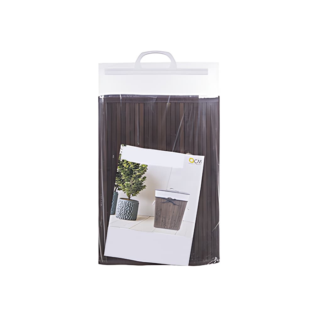 Ropero de bambú plegable cuadrado caoba con lazo de 28 cm x 42 cm Casa y Menaje - Miniatura 2