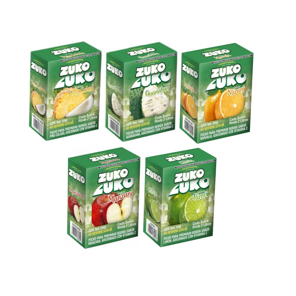 Refrescos sabor Piña colada + Guanábana + Naranja + Manzana + Limón - Imagen 1