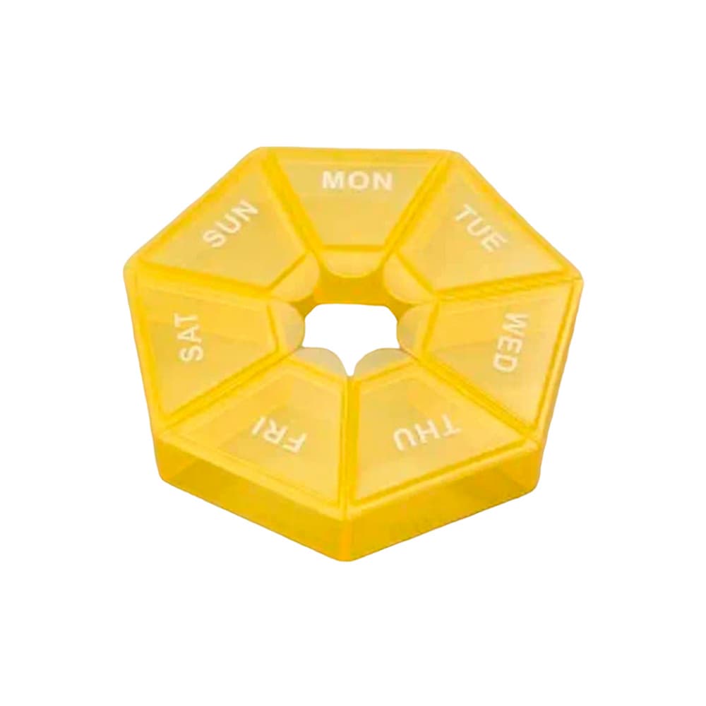 Planificador semanal de medicamentos. Color amarillo - Imagen 1