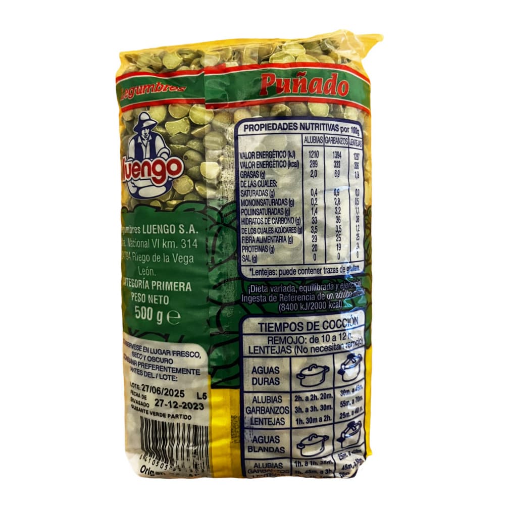 Chícharo verde partido Puñado (500 g / 1.1 lb) - Miniatura 2