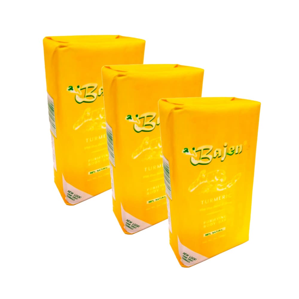 Jabón de tocador especial cúrcuma Bajen (3 x 200 g / 7.05 oz) - Imagen 1