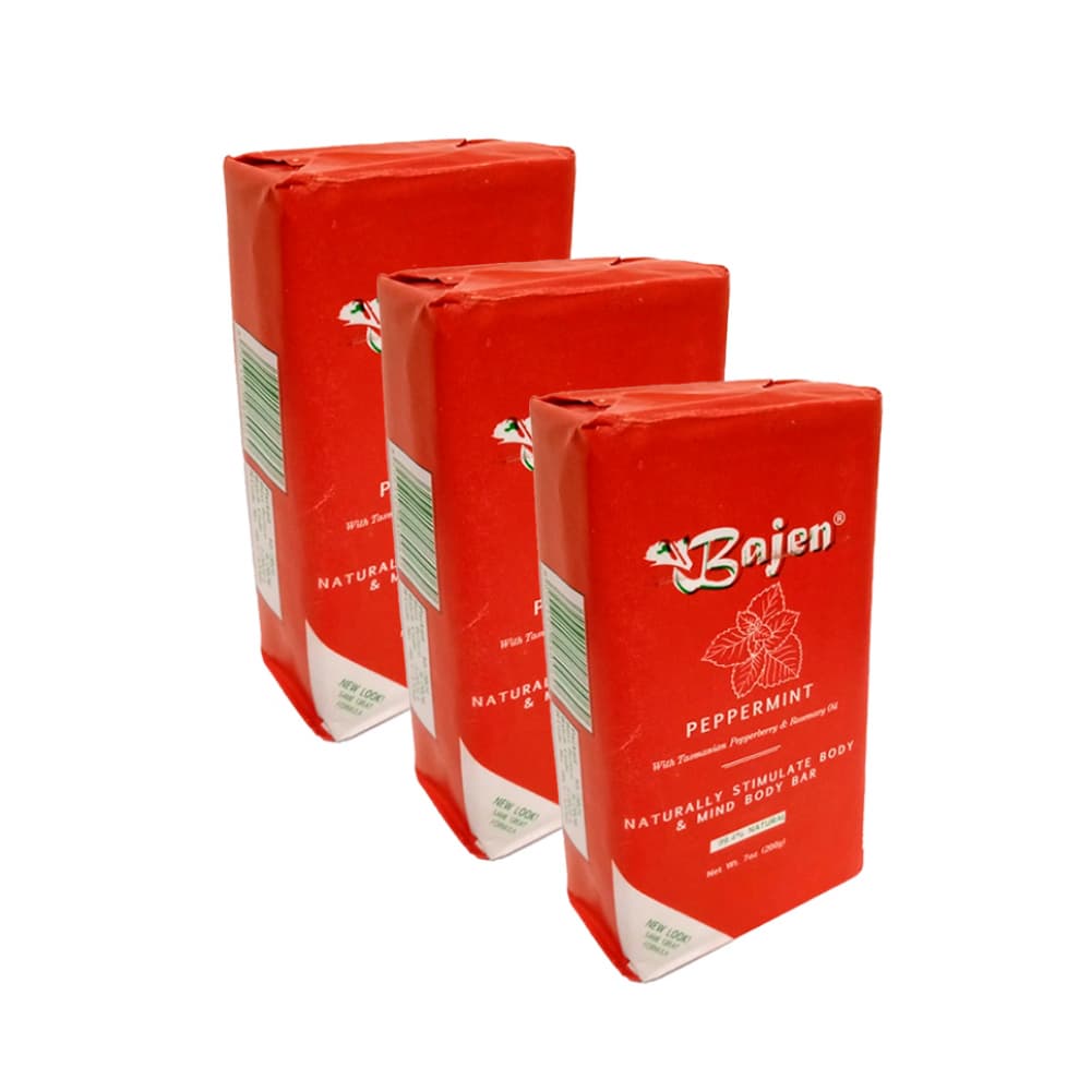 Jabón de tocador especial menta Bajen (3 x 200 g / 7.05 oz) - Imagen 1