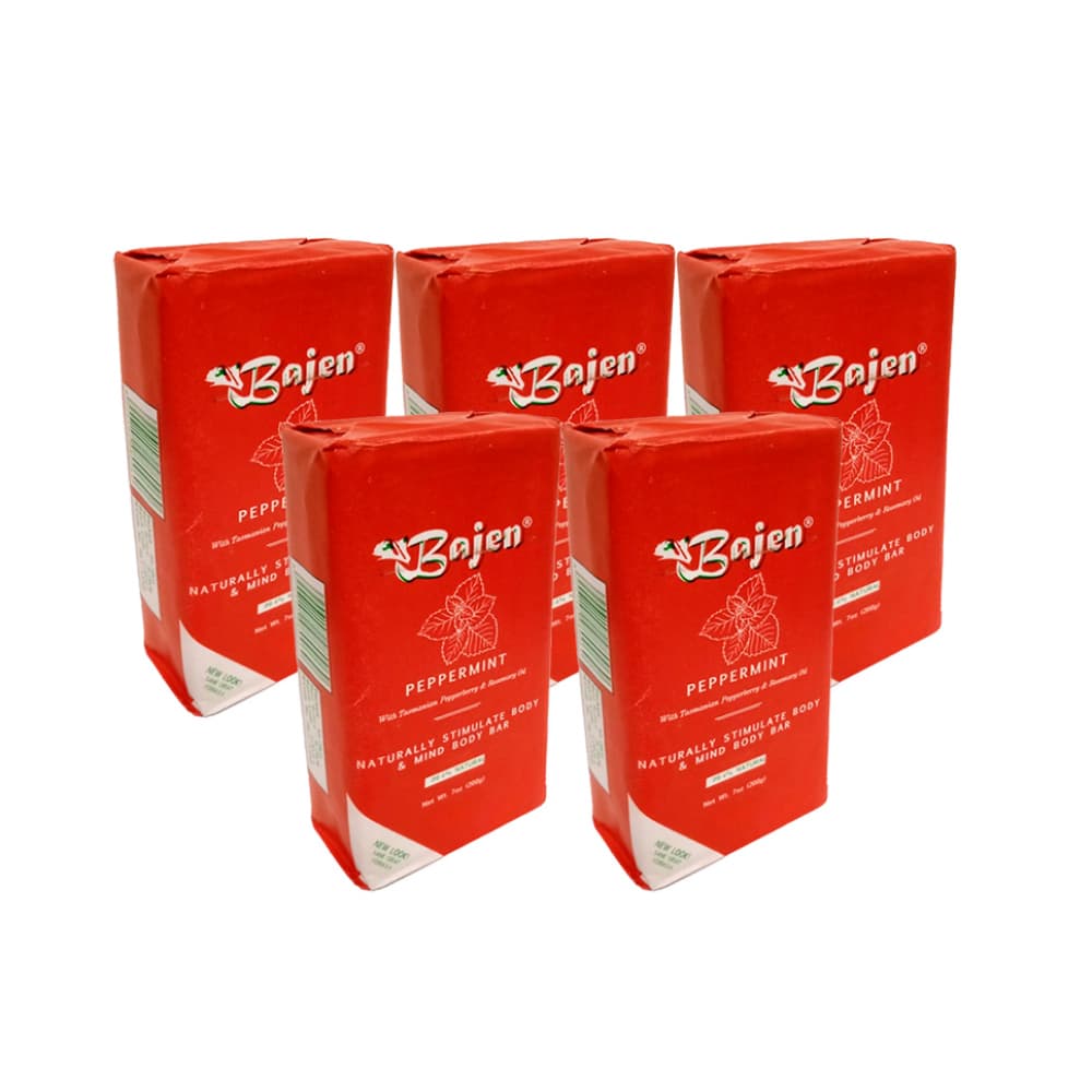 Jabón de tocador especial menta Bajen (5 x 200 g / 7.05 oz) - Imagen 1