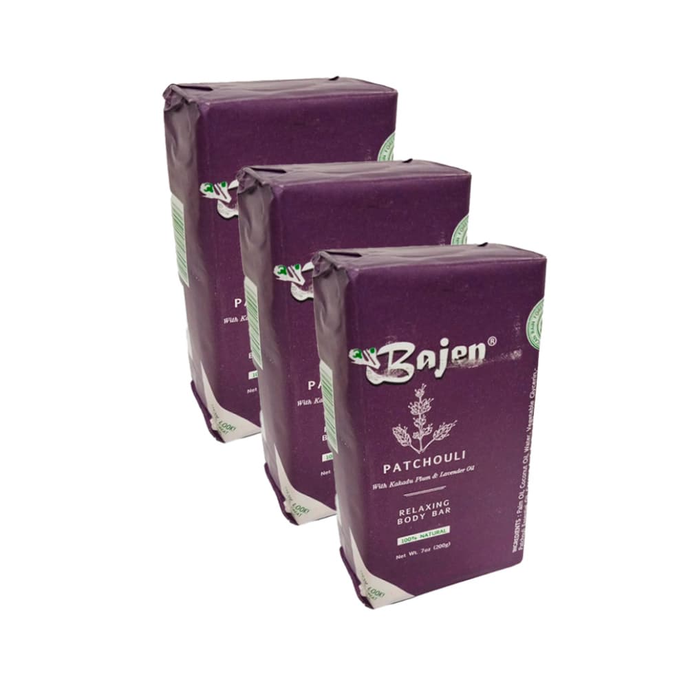 Jabón de tocador especial pachulí Bajen (3 x 200 g / 7.05 oz) - Imagen 1
